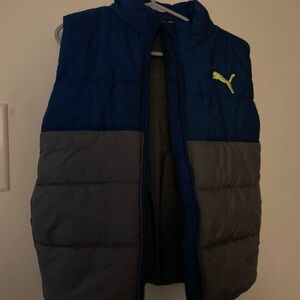 Puma Blue and Gray Puffer Vest